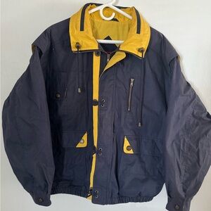 Vintage GANT Designer Windbreaker Jacket Blue Yellow Men Size XL Full Zip
